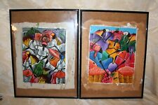 Fabric paintings african d'occasion  Expédié en Belgium