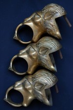 EXTRA GRANDE Art Deco suportes de latão fundido gibões babuínos trilho poste cortina escada comprar usado  Enviando para Brazil