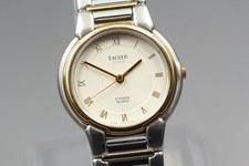 Vintage [N ESTADO PERFEITO] CIDADÃO EXCEDER Euros 5437-F42473 Relógio Feminino Romano Dourado JAPÃO comprar usado  Enviando para Brazil