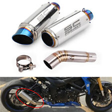 Sistema azul de pontas de silenciador de tubo de escape elo médio para Suzuki GSX-S750 GSR750 BK750 comprar usado  Enviando para Brazil