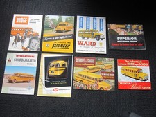 Folhetos de vendas de ônibus escolares da década de 1950, Dodge, Chevrolet, Pioneer, Ward, Wayne e muito mais, usado comprar usado  Enviando para Brazil