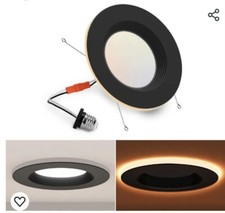 POWERASA 1 pacote preto 5/6 polegadas luzes de lata de LED com luz noturna 5CCT retrofit... comprar usado  Enviando para Brazil