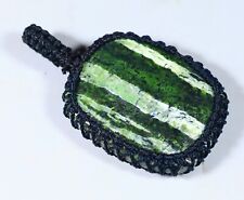 PINGENTE EXTRAVAGANTE DE MACRAMÊ 74 CT 100% NATURAL FOGO VERDE OPALA SUÍÇA PEDRA PRECIOSA AA-622 comprar usado  Enviando para Brazil