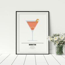 Manhattan cocktail poster for sale  LONDON