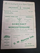 Worcestershire somerset cricke for sale  DERBY