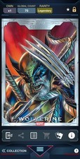 Topps Marvel Collect Sterling 25' LE Legendary Pure Platinum Wolverine (75cc) comprar usado  Enviando para Brazil