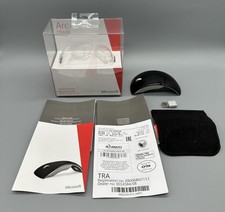 Usado, Mouse Microsoft Arc PC/Mac USB 1349 com receptor 1350 preto e prata ergonômico comprar usado  Enviando para Brazil