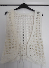 Crochet cotton waistcoat for sale  BASINGSTOKE