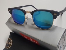 Lentes Ray-Ban Clubmaster azul flash armação de tartaruga masculina e feminina clássica autêntica comprar usado  Enviando para Brazil