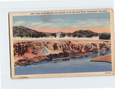 Cartão postal Falls of the Big Horn Hot Springs on the Big Horn River Wyoming EUA comprar usado  Enviando para Brazil