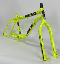 1991 GT Vertigo Day Glow Yellow Splatter BMX Frame Fork Old School Pro Performer comprar usado  Enviando para Brazil