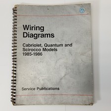 Diagramas de fiação elétrica manual 85-86 VW conversível Quantum Scirocco fábrica comprar usado  Enviando para Brazil