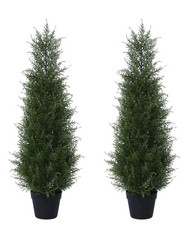 DR.Planzen Soft Touch 2 unidades 3 pés árvores artificiais de cedro em plástico  comprar usado  Enviando para Brazil