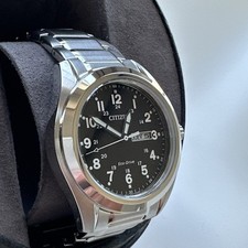 Relógio Citizen Eco-Drive masculino data e dia janela mostrador preto 43mm AW0050-82E comprar usado  Enviando para Brazil