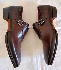 Sapatos sociais masculinos Magnanni Abel tabaco alça monge única couro tamanho UE 41 EUA 8 comprar usado  Enviando para Brazil