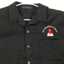 Camisa The Evangelical Church Adulto Grande Bíblia Preta Jesus Deus Botão Frente Masculina comprar usado  Enviando para Brazil