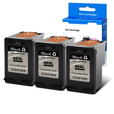 Usado, Cartucho de tinta preta 3PK 60XL para HP Photosmart D110a D110b C4680 C4688 C4780  comprar usado  Enviando para Brazil