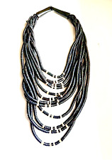 Usado, Colar Gerda Lynggarrd Monies Vintage Fecho de Chifre Madeira Contas Pretas Multi Strand comprar usado  Enviando para Brazil