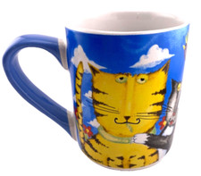 Caneca de café Gibson Debi Hron 2010 pássaro gato humor colorido presente 001-061 comprar usado  Enviando para Brazil