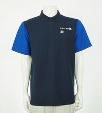 Camisa polo masculina Carhartt United Airlines azul média pique ajuste original funcionário comprar usado  Enviando para Brazil