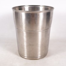 Lixeira redonda de aço inoxidável prata cesto de lixo 10" de altura x 8" comprar usado  Enviando para Brazil