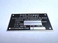 Plaque constructeur buggy d'occasion  Vitré