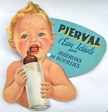 ANCIENNE PUBLICITÉ BEBE AU BIBERON PIERVAL L’EAU IDÉALE POR BIBERONS & BOUILLIE, usado comprar usado  Enviando para Brazil