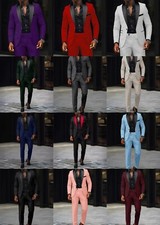 Conjuntos de ternos masculinos 2 peças jaquetas calças slim fit smoking casamento primavera verão desgaste, usado comprar usado  Enviando para Brazil