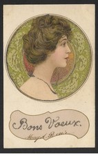 KOZA Illustrateur ART NOUVEAU  (gaufré , pailletté ) FEMME, używany na sprzedaż  Wysyłka do Poland