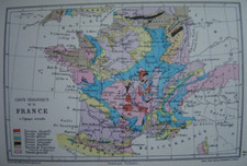 Carte géologique c1880 d'occasion  Brumath