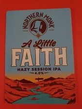 NORTHERN MONK cervejaria A LITTLE FAITH emblema clipe bomba de cerveja cerveja cerveja real Yorkshire comprar usado  Enviando para Brazil