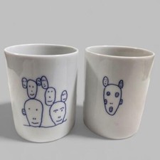 Conjunto de 2 Canecas Alessi Genetic Tales AB01 SET Porcelana Itália 1998 comprar usado  Enviando para Brazil