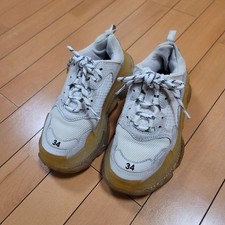 Usado, Tênis Balenciaga Feminino Corte Baixo Triplo S Poliéster Branco EU34/US4 Autêntico comprar usado  Enviando para Brazil