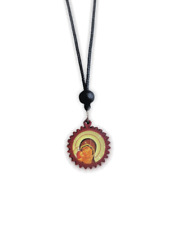 Usado, Colar pingente de madeira tradicional bizantino grego ortodoxo Virgem Maria 1" comprar usado  Enviando para Brazil
