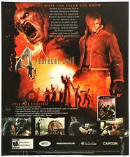 Publicidade impressa 2005 Resident Evil 4 PS2 GameCube RE4 terror pôster promocional original arte, usado comprar usado  Enviando para Brazil