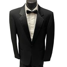 Usado, Jaqueta smoking preta vintage anos 80 Pierre Cardin Paris FORMAL cetim lapel smoking PROM 42 comprar usado  Enviando para Brazil