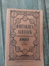 Whitakers almanack 1981 for sale  BINGLEY