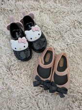 Mini Tênis Melissa Infantil Meninas Pacote HELLO KITTY + Arco Mary Jane Tamanho 6 comprar usado  Enviando para Brazil