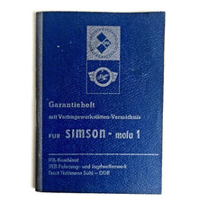 Garantieheft simson mofa gebraucht kaufen  Neugersdorf