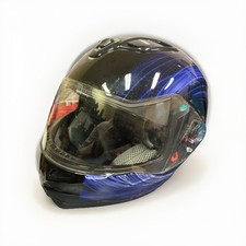 Capacete Typhoon preto e azul rosto inteiro acolchoado G-339 DOT tamanho pequeno 55-56, usado comprar usado  Enviando para Brazil