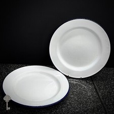 Pair enamel white for sale  STREET