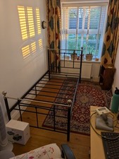 Black metal bed for sale  BURY