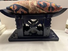 Escabelo tribal azul com travesseiro Kilim comprar usado  Enviando para Brazil