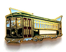 Usado, Broche carrinho bonde vintage 1996 esmalte ouro verde transporte público colecionável comprar usado  Enviando para Brazil
