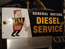 PLACA VINTAGE GENERAL MOTORS - PLACA DE BOMBA DE PORCELANA DETROIT DIESEL TRUCKS, usado comprar usado  Enviando para Brazil