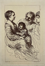 Femme enfant gravure d'occasion  Pluvigner