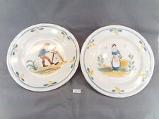 Paire assiettes faïence d'occasion  Huelgoat