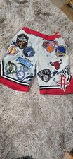 Shorts jeans masculino NBA Basketball Heritage America UNK grande branqueado novo com etiquetas comprar usado  Enviando para Brazil