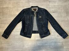 Jaqueta jeans feminina estilo moto Calvin Klein tamanho G, usado comprar usado  Enviando para Brazil
