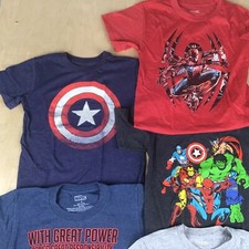 Conjunto de 5 camisetas masculinas super-heróis Marvel Spiderman Capitão América Criança P/M  comprar usado  Enviando para Brazil